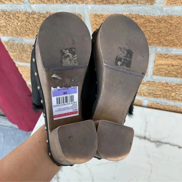 MOU HIGH HEEL WOOD CLOG SIZE 38/8 - Picture 10 of 11